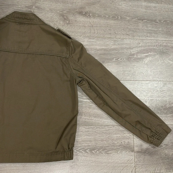 NWOT Volcom Women's Frochickie 2 Lovin Phoebe Brown Zip Up Canvas Moto Jacket XL - Picture 15 of 16